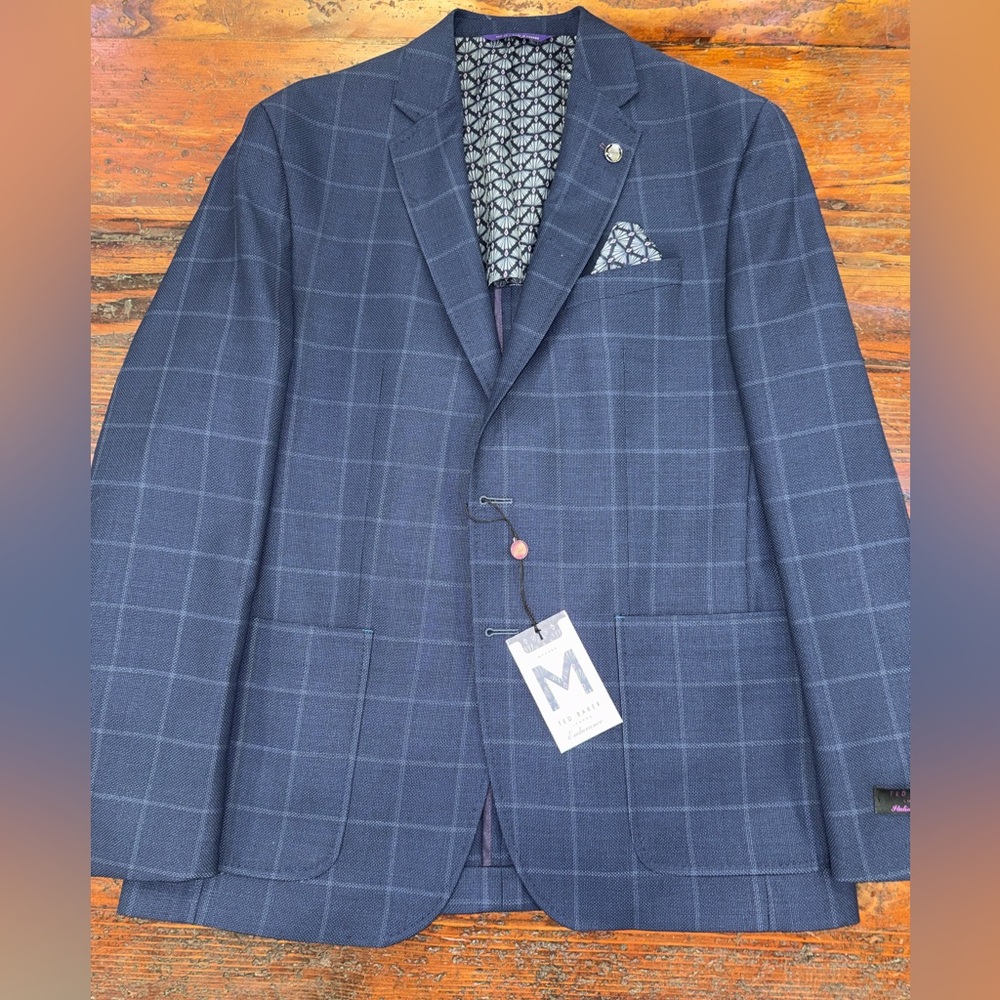 Ted Baker Blue Plaid Blazer